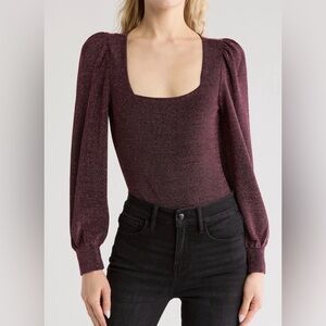 NWT Steve Madden Women's Sparkly Purple Bodysuit